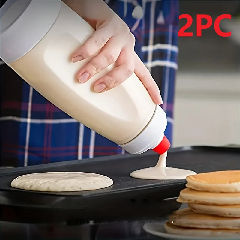 Pancake Batter Dispenser with Blender Ball Whisk for Professional Baking of Pancakes, Cupcakes, Muffins, Crepes, and More
