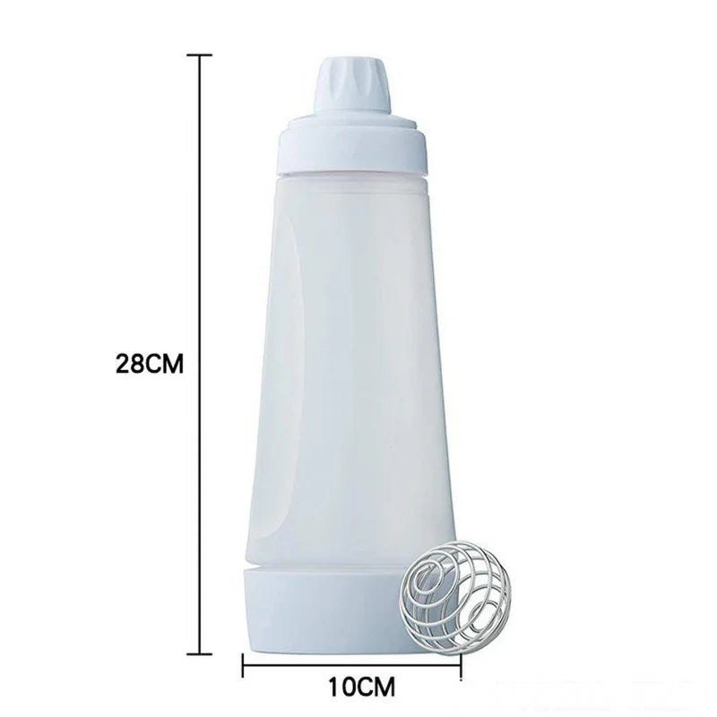Pancake Batter Dispenser with Blender Ball Whisk for Professional Baking of Pancakes, Cupcakes, Muffins, Crepes, and More