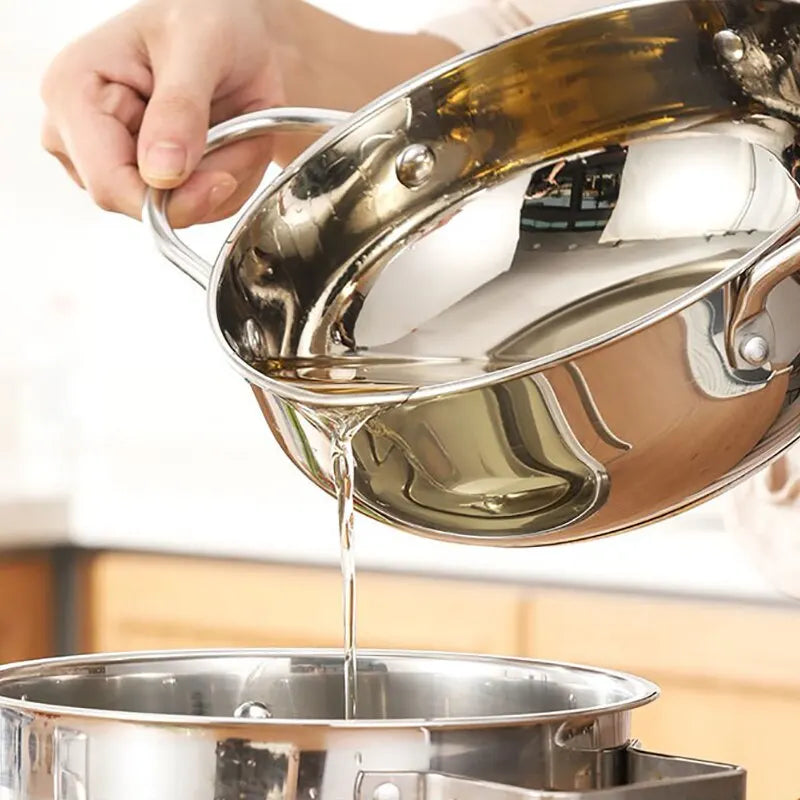 Stainless Steel Oil Pan Thermometer with Cover for Tempura and French Fry Cooking