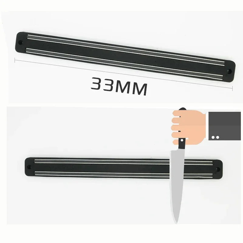 Stainless Steel Wall-Mounted Magnetic Knife Holder - Efficient and Practical Kitchen Storage Solution