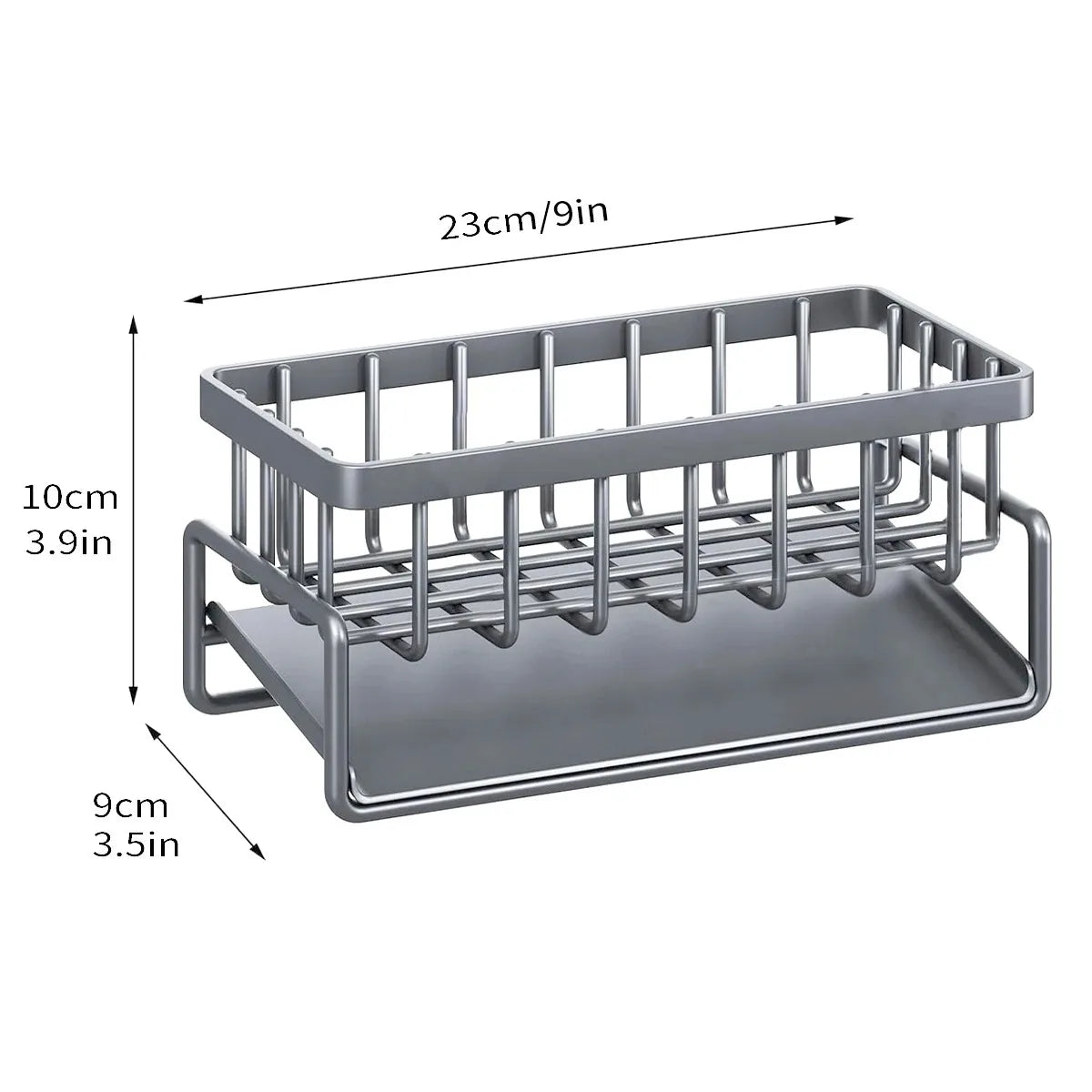 Ultimate Kitchen Sink Drain Rack & Organizer for Sponges, Soap, and Dishcloths