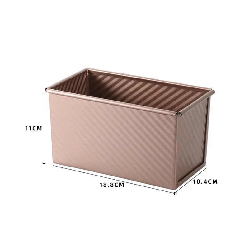 Aluminized Steel Rectangular Bread Mold with Lid - Non-Stick Baking Tray for Bread and Cakes
