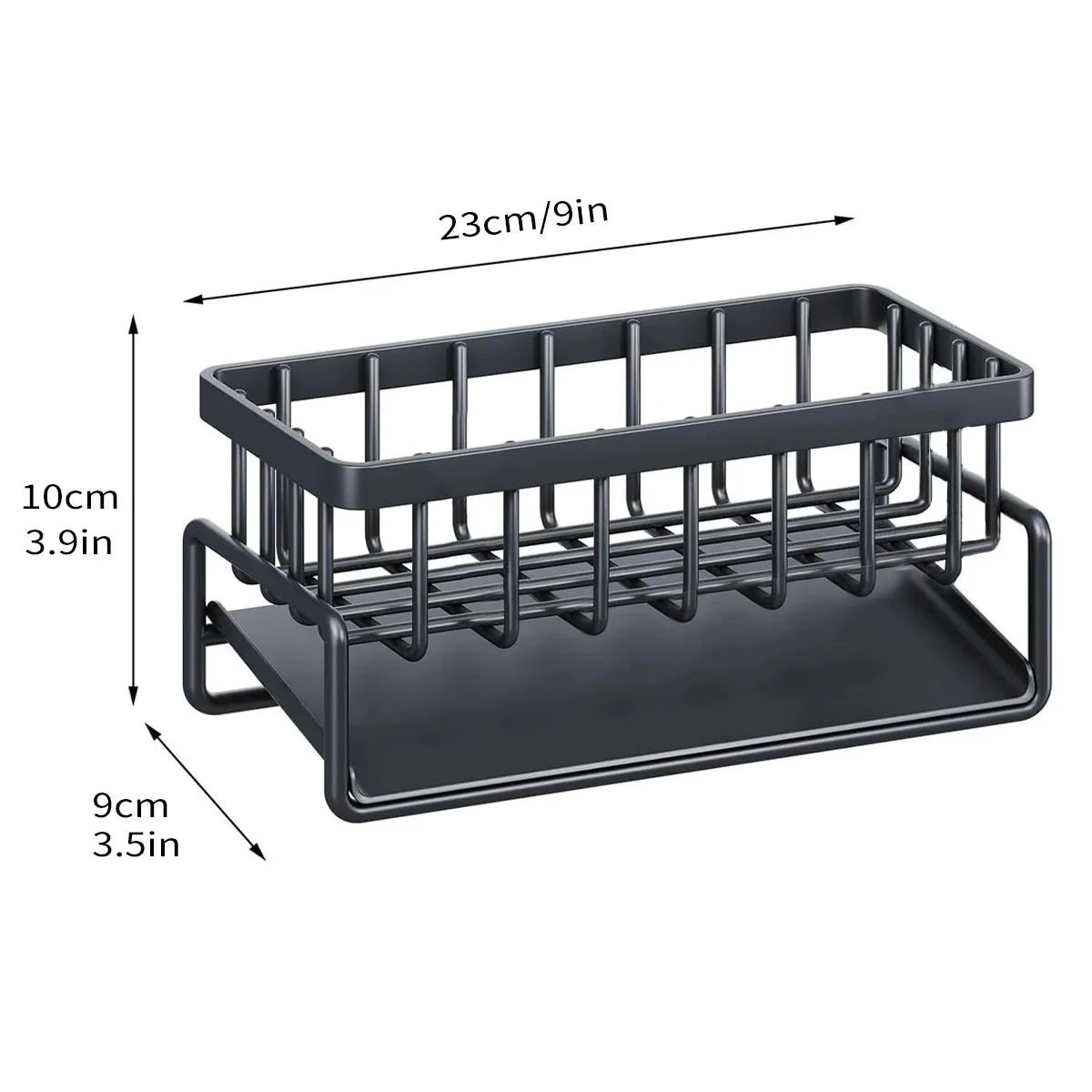 Ultimate Kitchen Sink Drain Rack & Organizer for Sponges, Soap, and Dishcloths