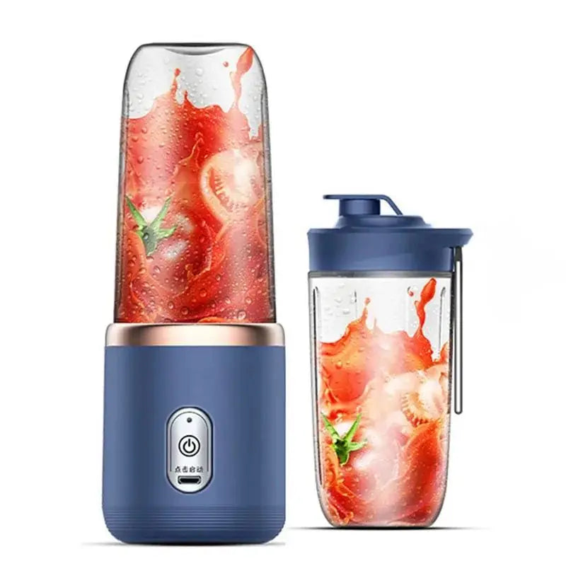 Portable USB Rechargeable Juicer Cup with 6-Blade Blender for Smoothies and Fruit Juicing - Essential Kitchen Appliance