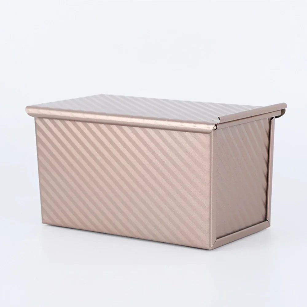 Aluminized Steel Rectangular Bread Mold with Lid - Non-Stick Baking Tray for Bread and Cakes