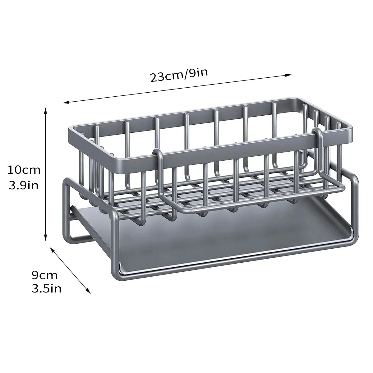 Ultimate Kitchen Sink Drain Rack & Organizer for Sponges, Soap, and Dishcloths
