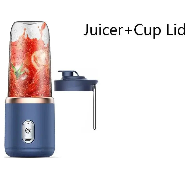 Portable USB Rechargeable Juicer Cup with 6-Blade Blender for Smoothies and Fruit Juicing - Essential Kitchen Appliance