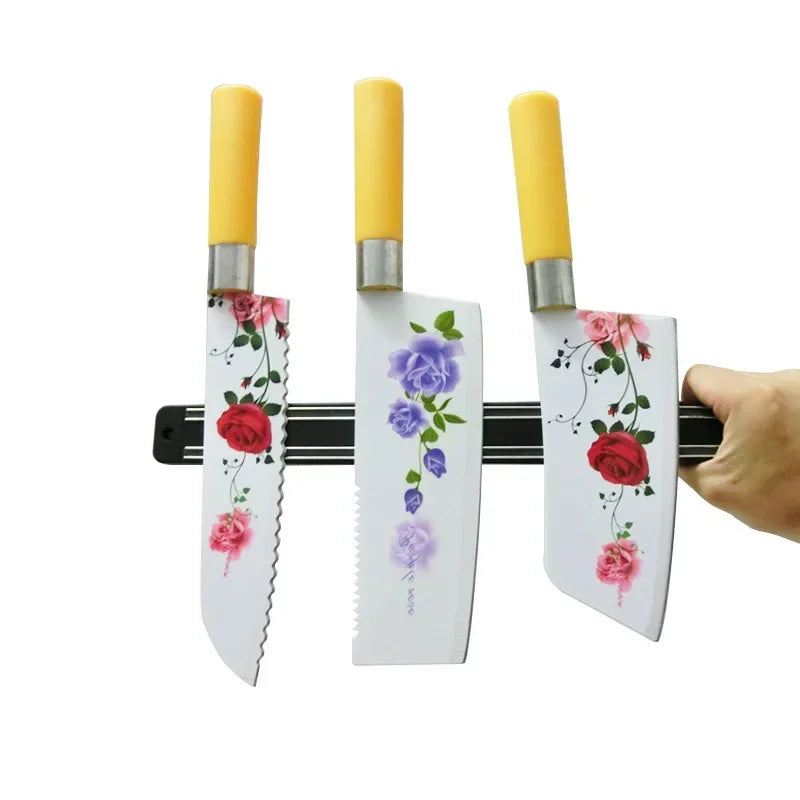 Stainless Steel Wall-Mounted Magnetic Knife Holder - Efficient and Practical Kitchen Storage Solution