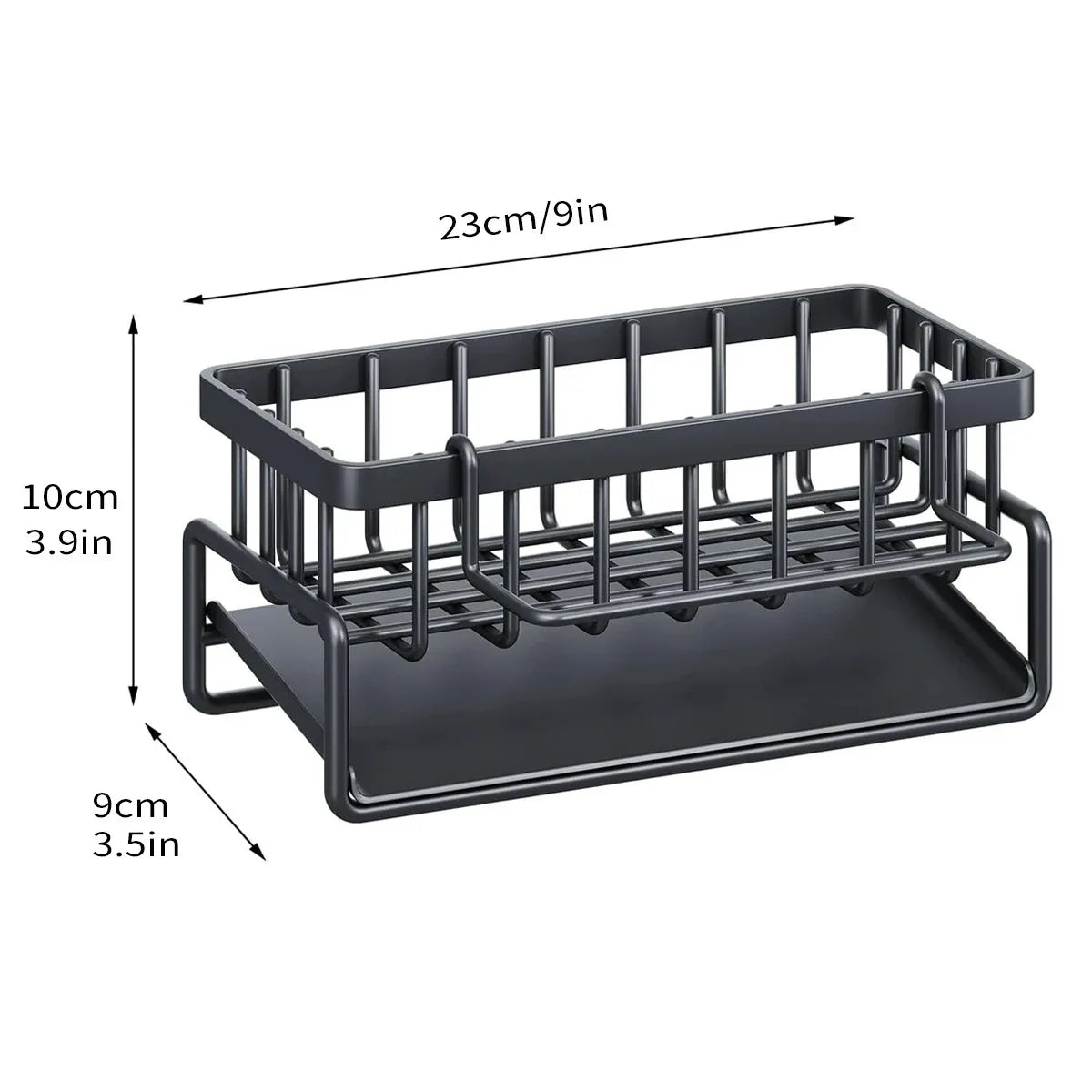 Ultimate Kitchen Sink Drain Rack & Organizer for Sponges, Soap, and Dishcloths