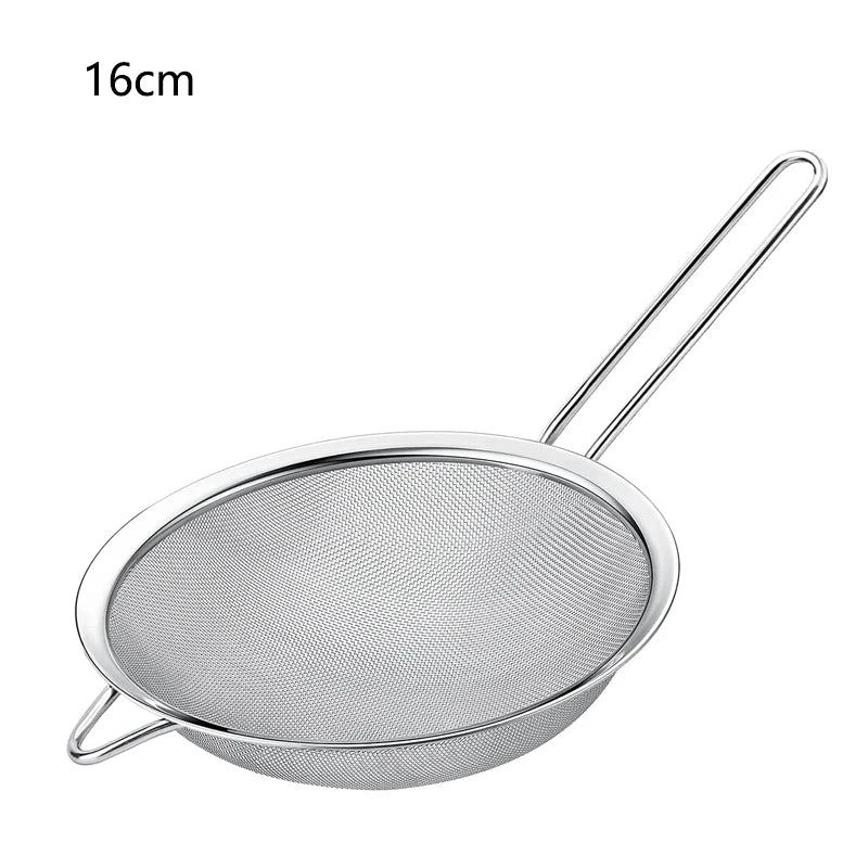 Stainless Steel Fine Mesh Oil Strainer and Flour Sieve (1/3/4 Pieces)