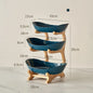 2/3 Tier Fruit Display Stand - Contemporary Plastic Snack Dish, Dried Fruit Basket, Candy Dish, Cake Stand, and Salad Bowl