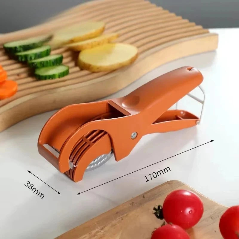 Stainless Steel Multi-Functional Vegetable and Fruit Slicer for Salad Preparation