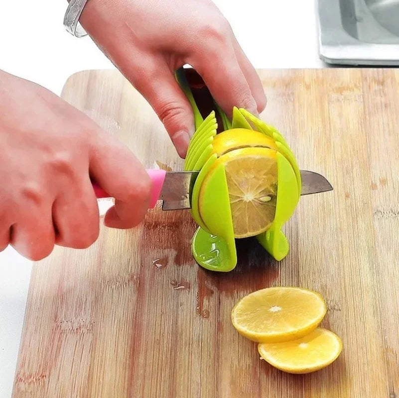 Tomato and Fruit Slicer with Stand - Efficient Kitchen Utensil for Slicing Tomatoes and Lemons