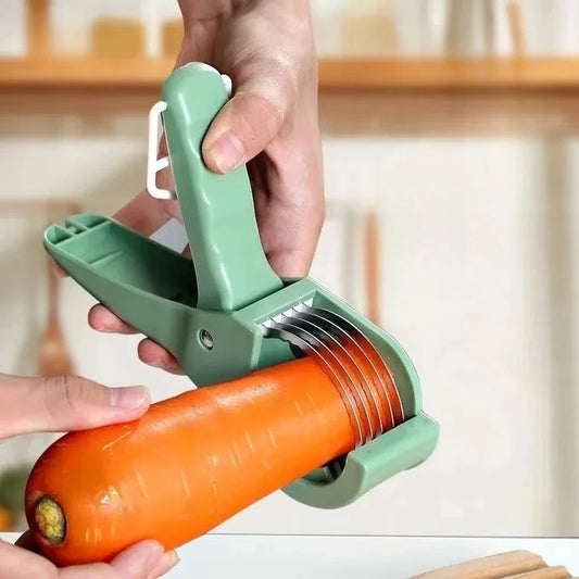 Stainless Steel Multi-Functional Vegetable and Fruit Slicer for Salad Preparation