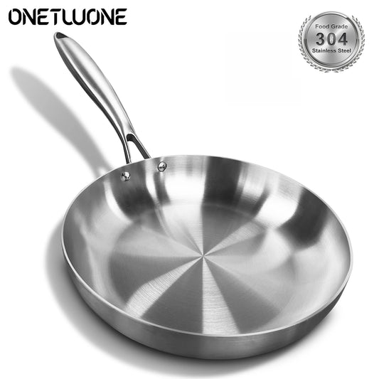 Stainless Steel Deep Nonstick Frying Pan