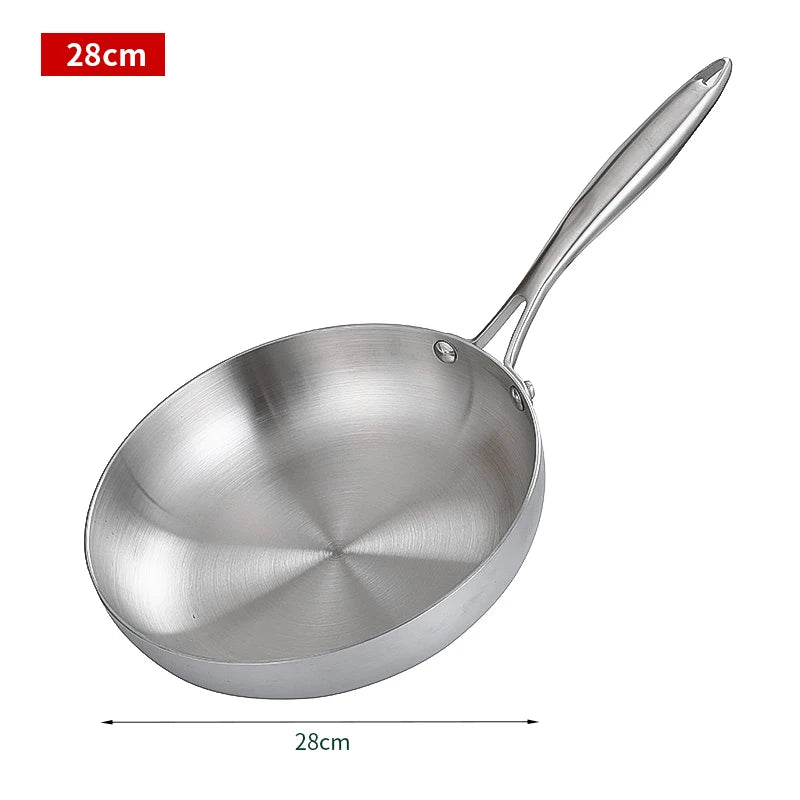 Stainless Steel Deep Nonstick Frying Pan