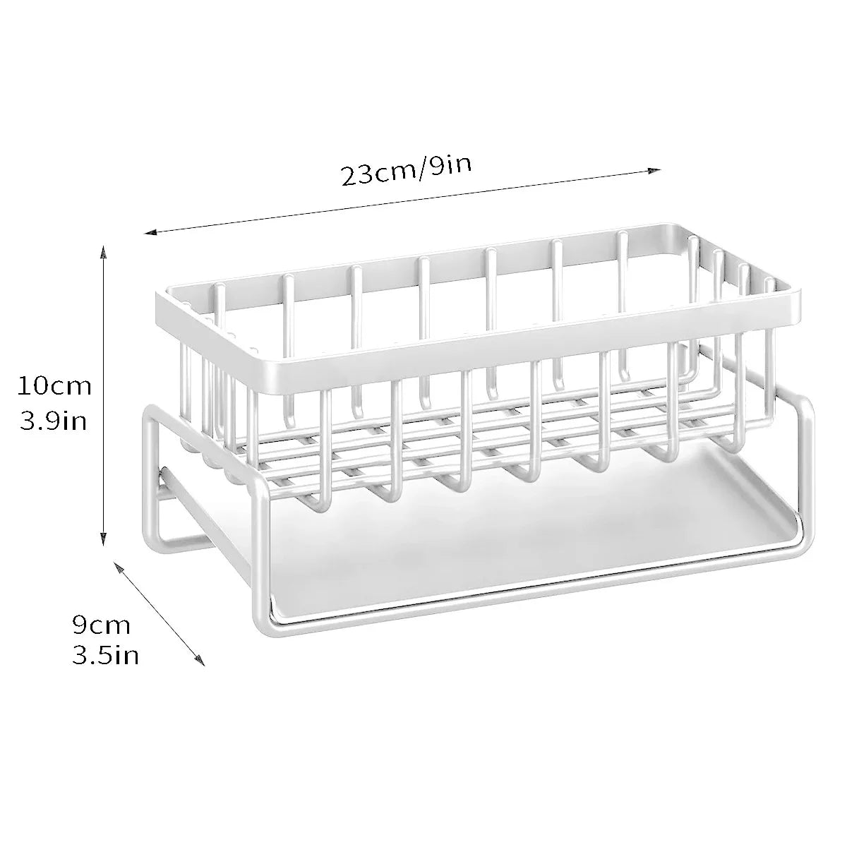Ultimate Kitchen Sink Drain Rack & Organizer for Sponges, Soap, and Dishcloths