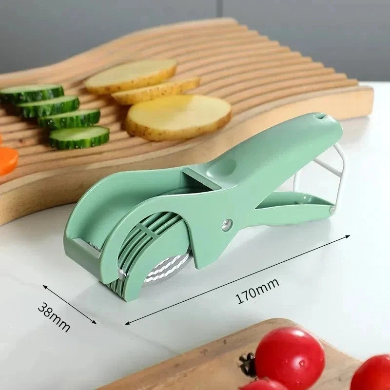 Stainless Steel Multi-Functional Vegetable and Fruit Slicer for Salad Preparation