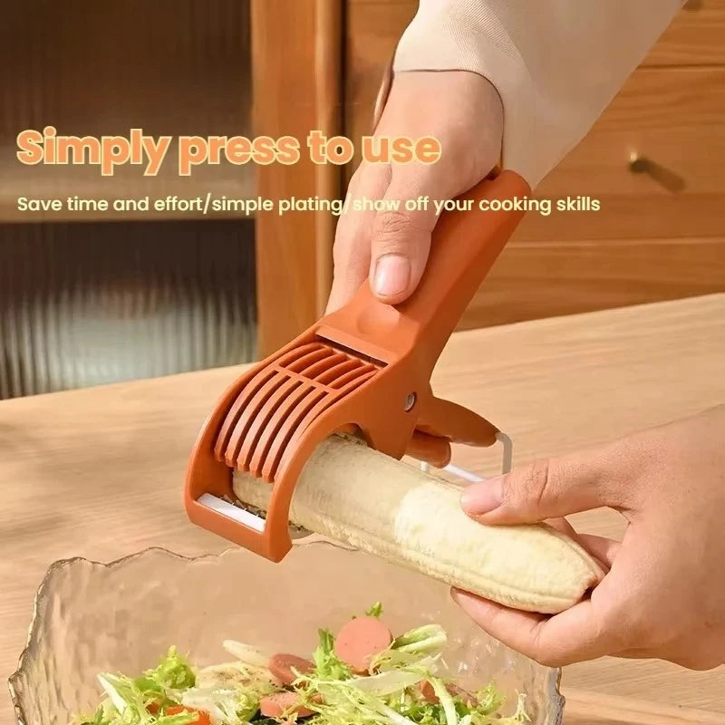 Stainless Steel Multi-Functional Vegetable and Fruit Slicer for Salad Preparation