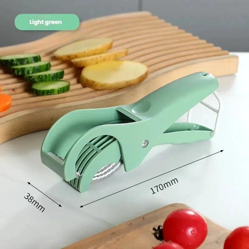 Stainless Steel Multi-Functional Vegetable and Fruit Slicer for Salad Preparation