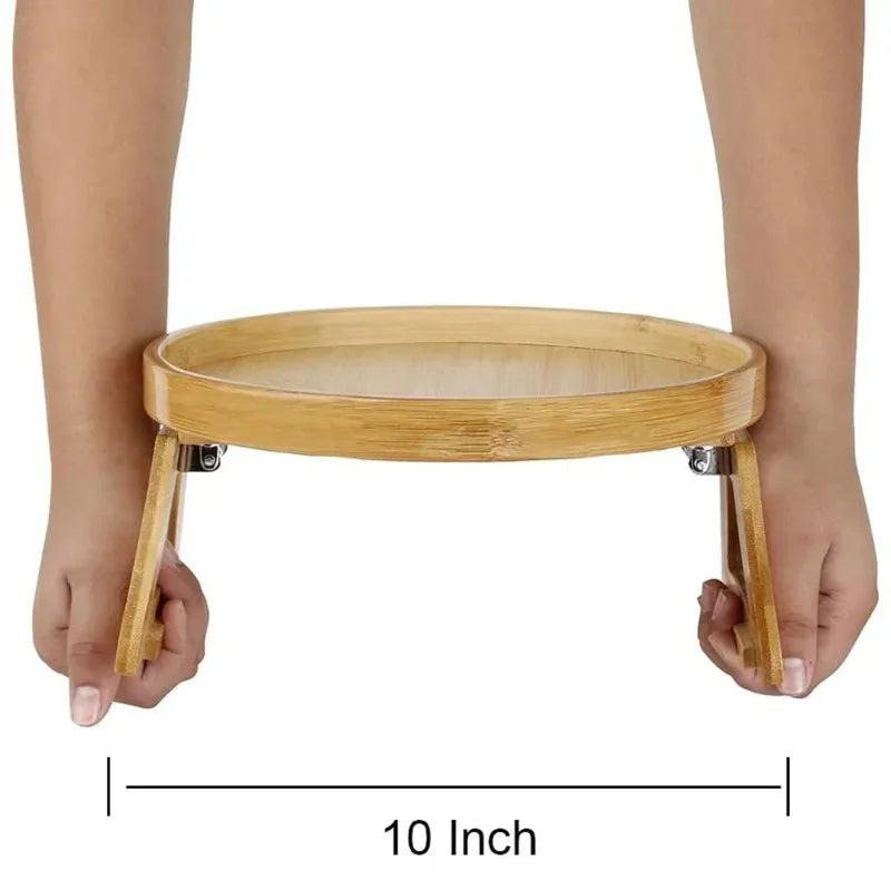Sofa Arm Tray and Clip Table - Portable Armrest Organizer for Snacks, Drinks, and Remote Control