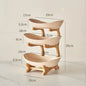 2/3 Tier Fruit Display Stand - Contemporary Plastic Snack Dish, Dried Fruit Basket, Candy Dish, Cake Stand, and Salad Bowl