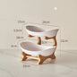 2/3 Tier Fruit Display Stand - Contemporary Plastic Snack Dish, Dried Fruit Basket, Candy Dish, Cake Stand, and Salad Bowl