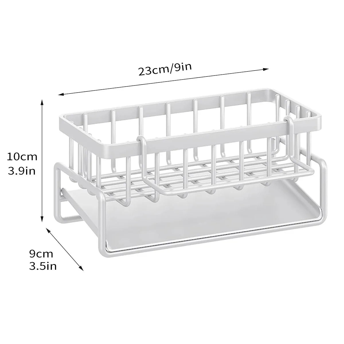 Ultimate Kitchen Sink Drain Rack & Organizer for Sponges, Soap, and Dishcloths