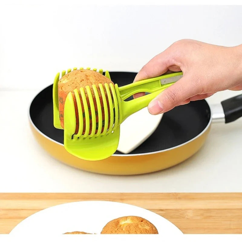 Tomato and Fruit Slicer with Stand - Efficient Kitchen Utensil for Slicing Tomatoes and Lemons
