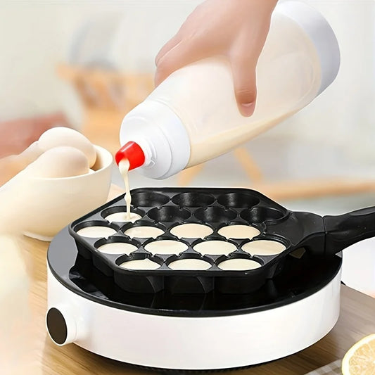 Pancake Batter Dispenser with Blender Ball Whisk for Professional Baking of Pancakes, Cupcakes, Muffins, Crepes, and More
