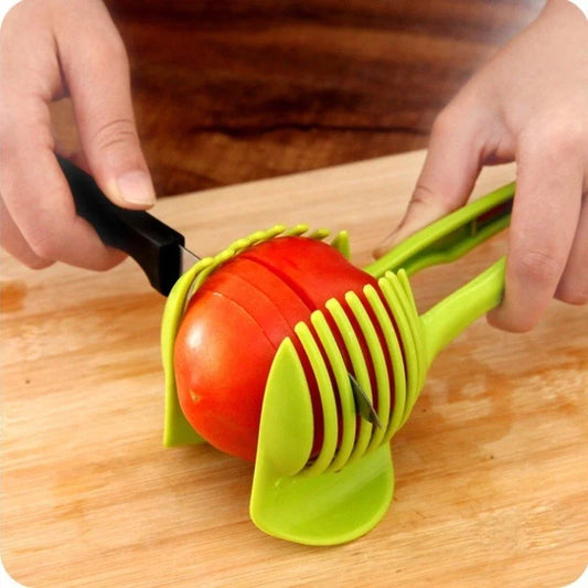 Tomato and Fruit Slicer with Stand - Efficient Kitchen Utensil for Slicing Tomatoes and Lemons