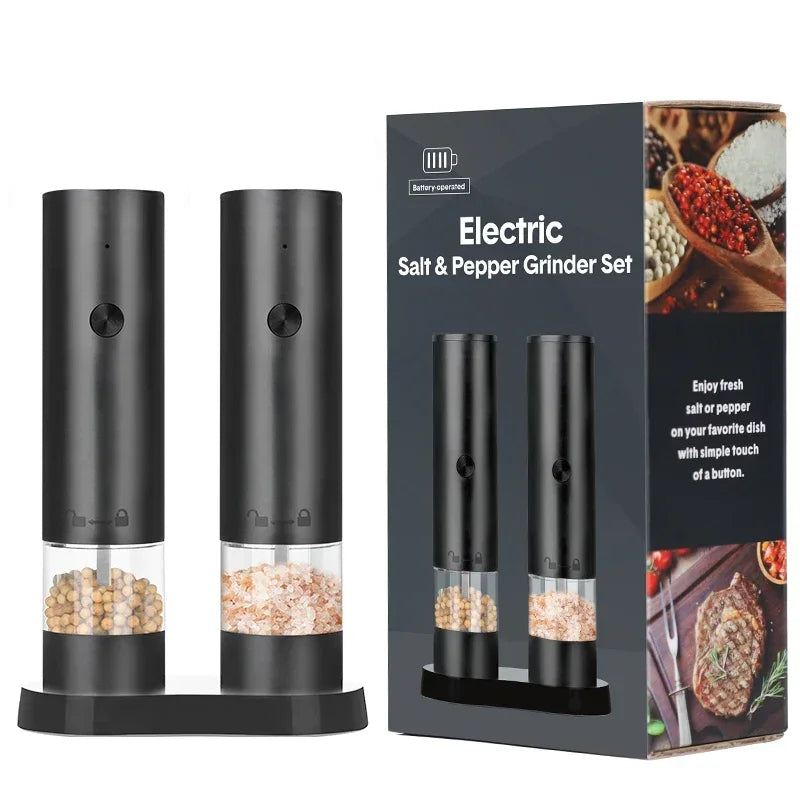 USB Rechargeable Electric Salt and Pepper Grinder with Adjustable Coarseness and High Capacity for Culinary Applications